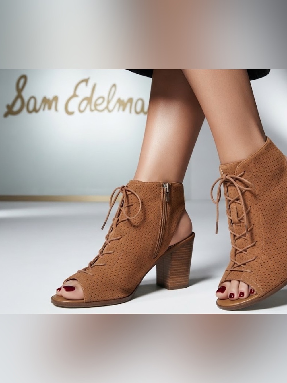 Authentic Sam Edelman designer leather lace up sandals Sz 9